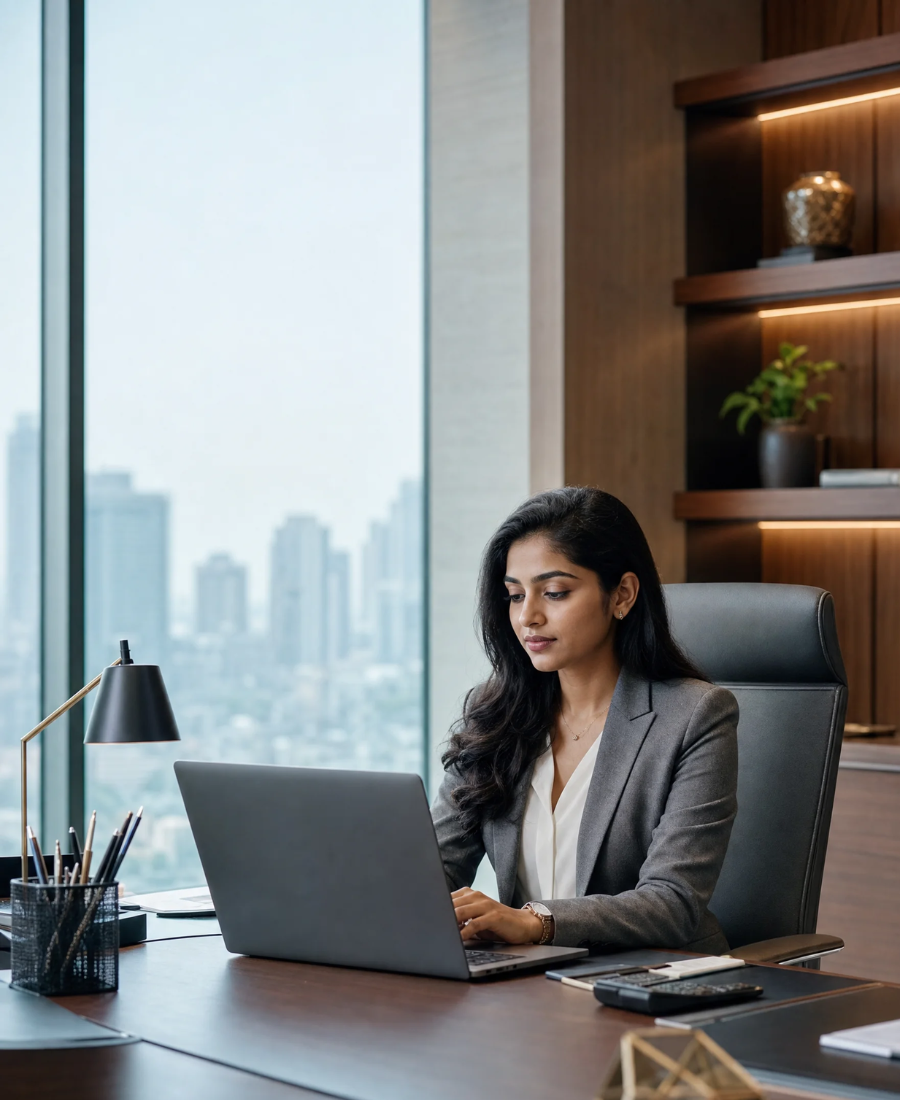 Professional managing legal work remotely